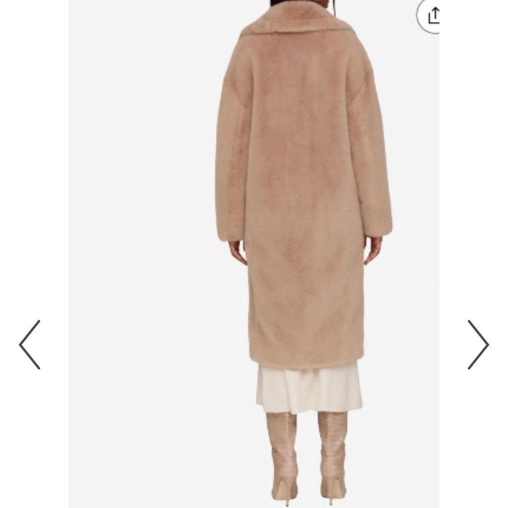 Avec Les Filles Luxurious Tan Faux Fur Coat NWT Size Large- Walker Coat - Picture 16 of 16